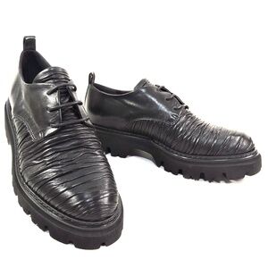 ALBERTO CICCIOLI 🇮🇹 WOMEN'S BLACK SOFT LEATHER COMFORT FASHION OXFORD SHOES